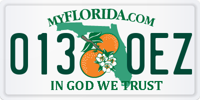 FL license plate 0130EZ