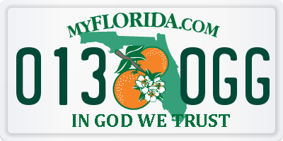 FL license plate 0130GG