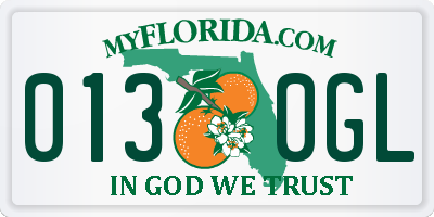 FL license plate 0130GL