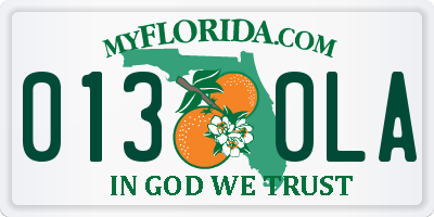 FL license plate 0130LA