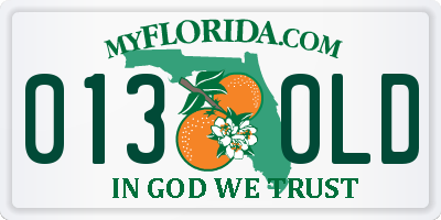FL license plate 0130LD