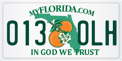 FL license plate 0130LH