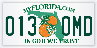 FL license plate 0130MD