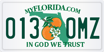 FL license plate 0130MZ