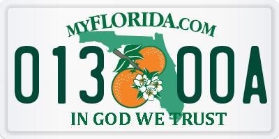 FL license plate 0130OA