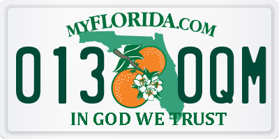 FL license plate 0130QM