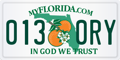 FL license plate 0130RY