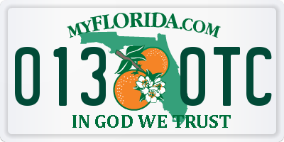 FL license plate 0130TC