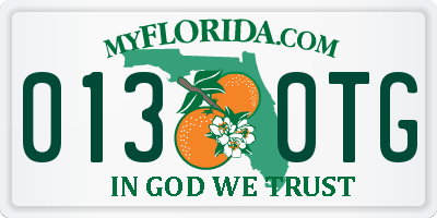 FL license plate 0130TG
