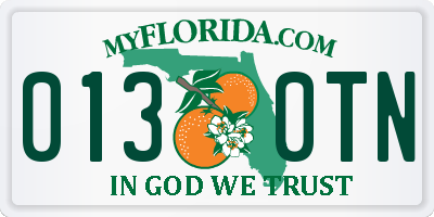 FL license plate 0130TN