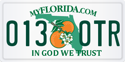 FL license plate 0130TR
