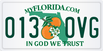 FL license plate 0130VG