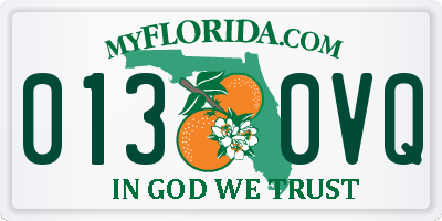 FL license plate 0130VQ