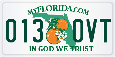 FL license plate 0130VT