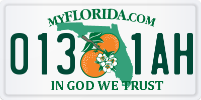 FL license plate 0131AH