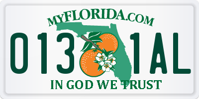 FL license plate 0131AL