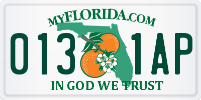 FL license plate 0131AP