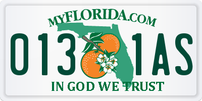 FL license plate 0131AS