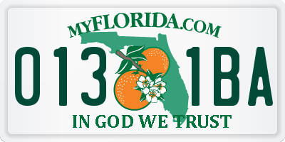 FL license plate 0131BA
