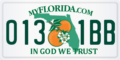 FL license plate 0131BB