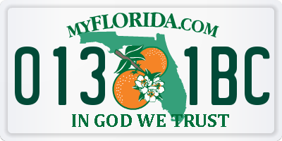 FL license plate 0131BC