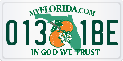 FL license plate 0131BE