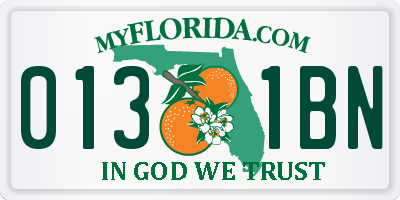 FL license plate 0131BN