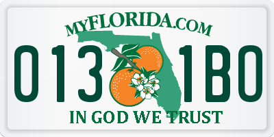 FL license plate 0131BO