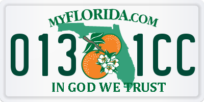 FL license plate 0131CC