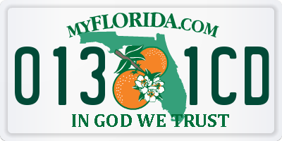 FL license plate 0131CD