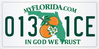 FL license plate 0131CE