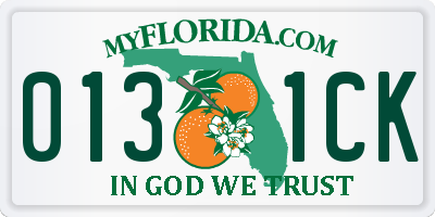 FL license plate 0131CK