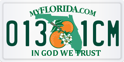 FL license plate 0131CM