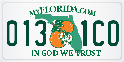 FL license plate 0131CO