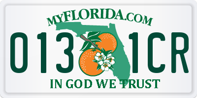 FL license plate 0131CR