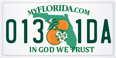 FL license plate 0131DA