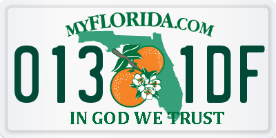 FL license plate 0131DF