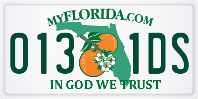 FL license plate 0131DS