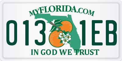 FL license plate 0131EB