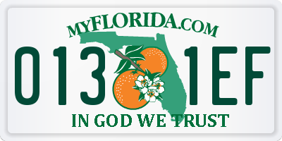 FL license plate 0131EF