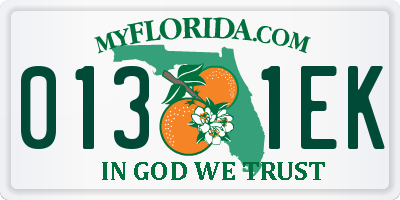FL license plate 0131EK