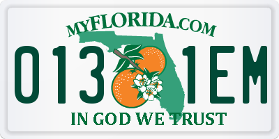 FL license plate 0131EM
