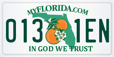 FL license plate 0131EN