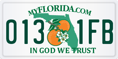 FL license plate 0131FB