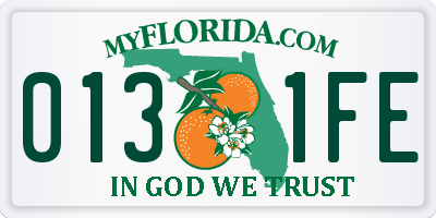 FL license plate 0131FE