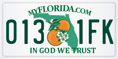 FL license plate 0131FK