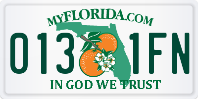 FL license plate 0131FN