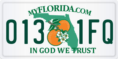 FL license plate 0131FQ