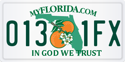 FL license plate 0131FX