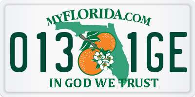 FL license plate 0131GE